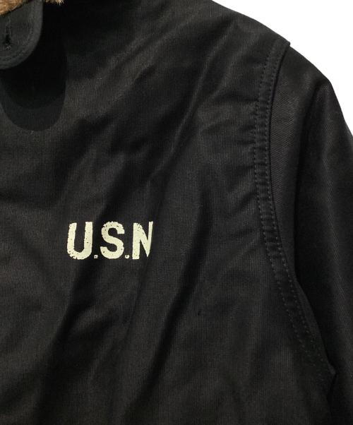 HOUSTON（ヒューストン）HOUSTON (ヒューストン) N-1 デッキジャケット ブラック サイズ:42の古着・服飾アイテム