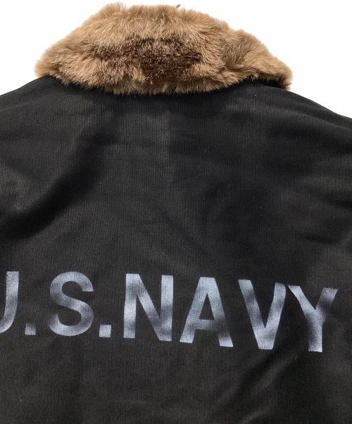 HOUSTON（ヒューストン）HOUSTON (ヒューストン) N-1 デッキジャケット ブラック サイズ:42の古着・服飾アイテム