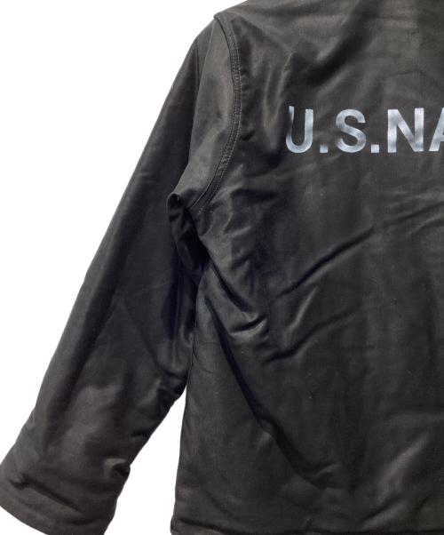 HOUSTON（ヒューストン）HOUSTON (ヒューストン) N-1 デッキジャケット ブラック サイズ:42の古着・服飾アイテム