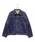 HOUSTONヒューストン）の古着「WWII SELVEDGE TRUCKER JACKET」｜ネイビー