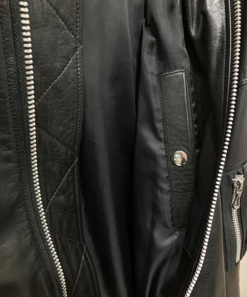 Moonage Devilment（ムーンエイジデビルメント）Moonage Devilment (ムーンエイジデビルメント) LEATHER MA-1 FLIGHT JACKET ブラック サイズ:46の古着・服飾アイテム
