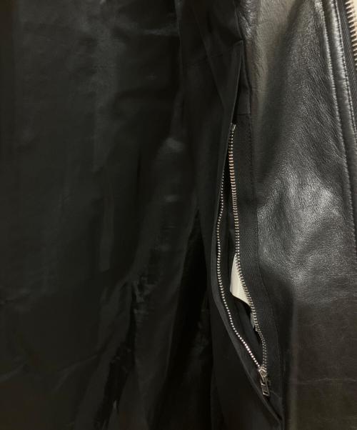 RICK OWENS（リックオウエンス）RICK OWENS (リックオウエンス) Glass Ice Flight Leather Bomber ブラック サイズ:38の古着・服飾アイテム