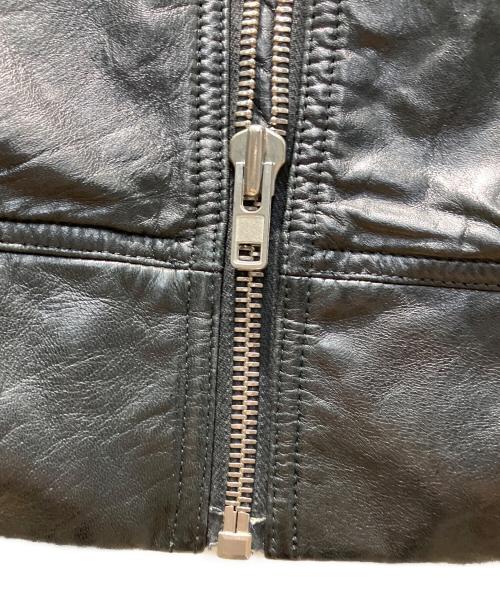 RICK OWENS（リックオウエンス）RICK OWENS (リックオウエンス) Glass Ice Flight Leather Bomber ブラック サイズ:38の古着・服飾アイテム