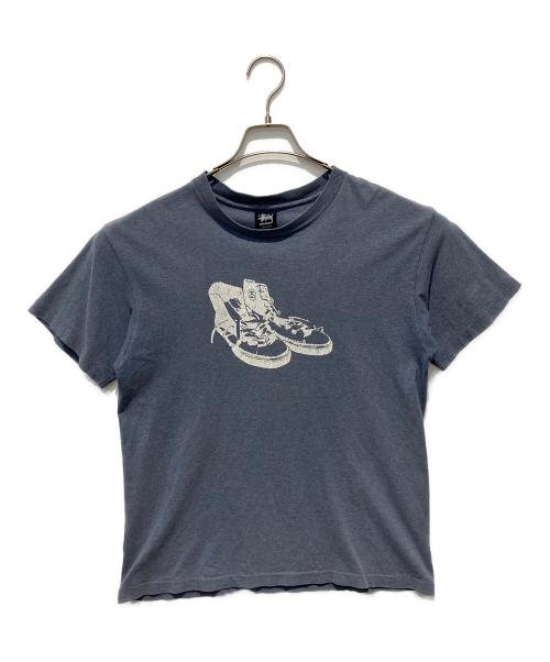 stussy（ステューシー）stussy (ステューシー) ハイカットスニーカープリントTEE スカイブルー サイズ:Mの古着・服飾アイテム