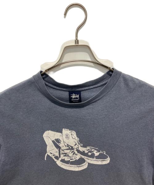 stussy（ステューシー）stussy (ステューシー) ハイカットスニーカープリントTEE スカイブルー サイズ:Mの古着・服飾アイテム