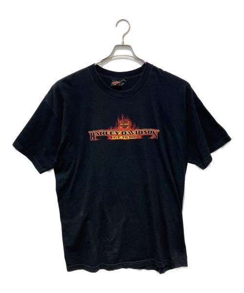 HARLEY-DAVIDSON（ハーレーダビッドソン）HARLEY-DAVIDSON (ハーレーダビッドソン) プリントTシャツ ブラック サイズ:2Xの古着・服飾アイテム