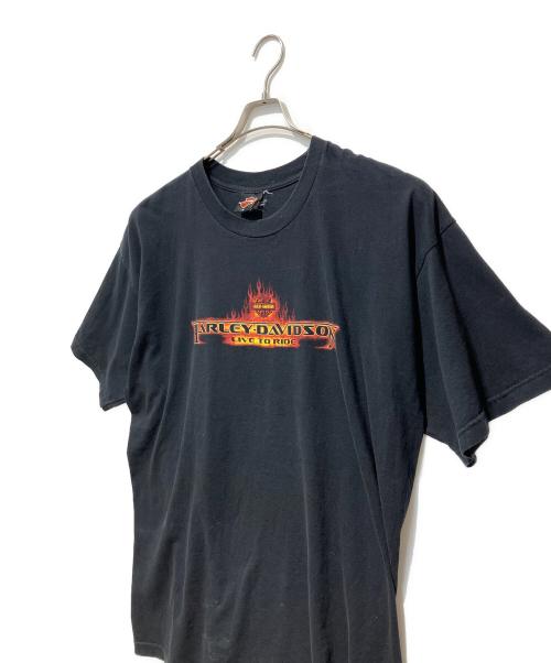 HARLEY-DAVIDSON（ハーレーダビッドソン）HARLEY-DAVIDSON (ハーレーダビッドソン) プリントTシャツ ブラック サイズ:2Xの古着・服飾アイテム