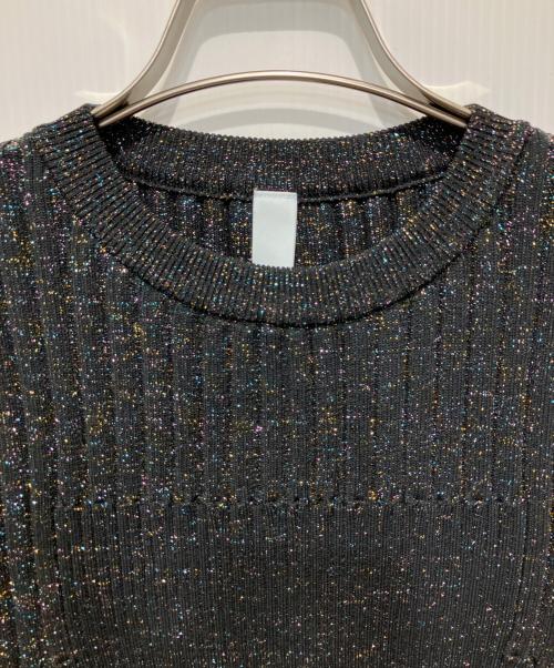 CFCL（シーエフシーエル）CFCL (シーエフシーエル) FLUTED GLITTER SHORT PUFF SLEEVE DRESS ブラック サイズ:３の古着・服飾アイテム