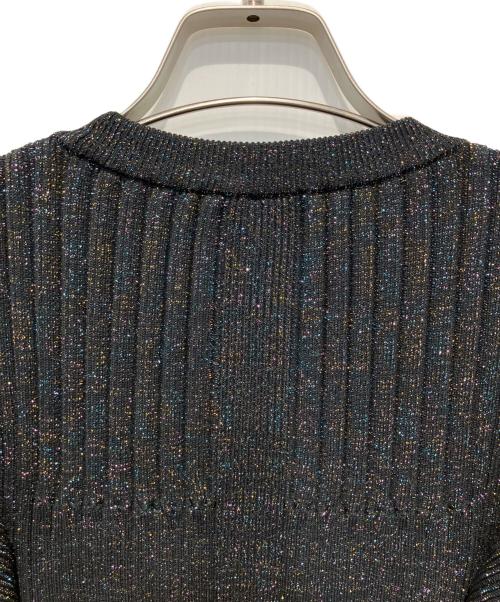 CFCL（シーエフシーエル）CFCL (シーエフシーエル) FLUTED GLITTER SHORT PUFF SLEEVE DRESS ブラック サイズ:３の古着・服飾アイテム