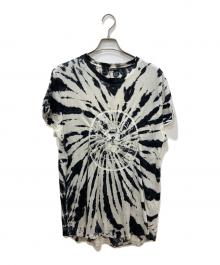 BALMAIN（バルマン）の古着「タイダイ柄 エンブレムプリントTシャツ」｜ホワイト