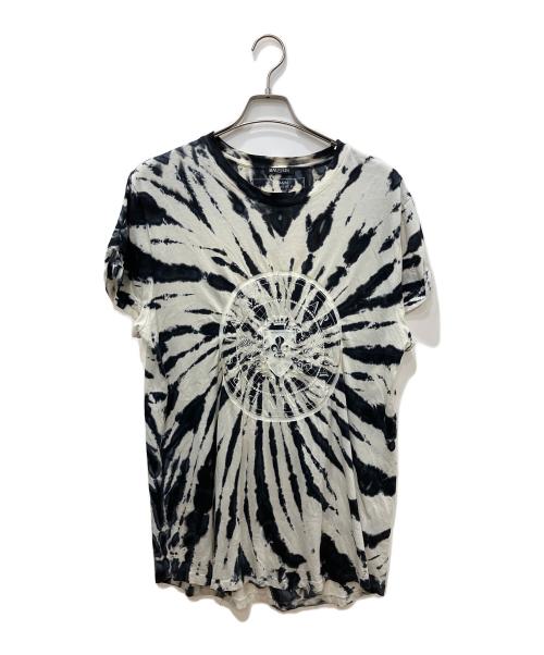 BALMAIN（バルマン）BALMAIN (バルマン) タイダイ柄 エンブレムプリントTシャツ ホワイト サイズ:XLの古着・服飾アイテム