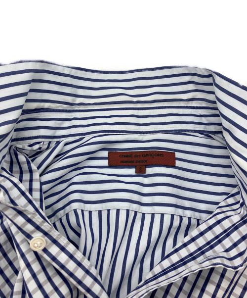 COMME des GARCONS HOMME DEUX（コムデギャルソン オム ドゥ）COMME des GARCONS HOMME DEUX (コムデギャルソン オム ドゥ) 切替シャツ ホワイト×ブルー サイズ:Ｓの古着・服飾アイテム