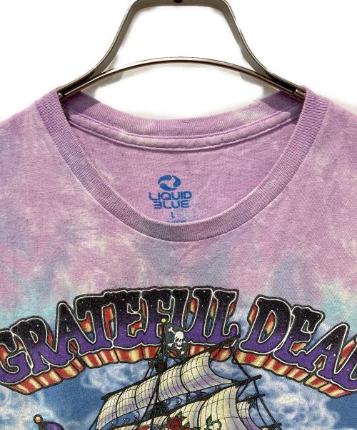 LIQUID BLUE（リキッドブルー）LIQUID BLUE (リキッドブルー) バンドプリントTEE パープル サイズ:Lの古着・服飾アイテム