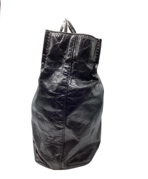 PRADA（プラダ）PRADA (プラダ) VITELLO SHINE 2WAYトートバッグ ブラックの古着・服飾アイテム