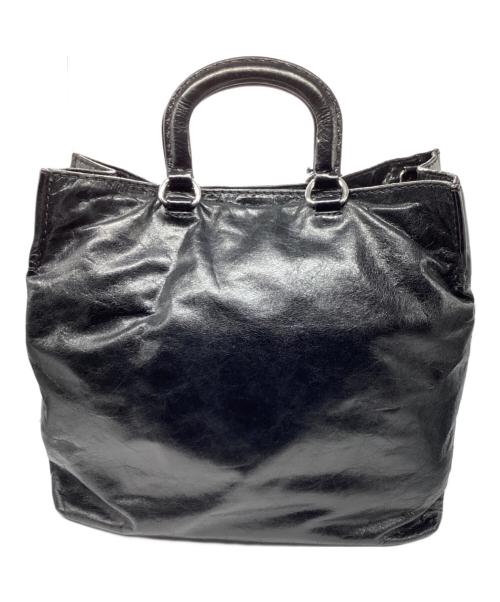 PRADA（プラダ）PRADA (プラダ) VITELLO SHINE 2WAYトートバッグ ブラックの古着・服飾アイテム