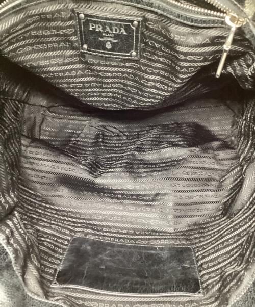 PRADA（プラダ）PRADA (プラダ) VITELLO SHINE 2WAYトートバッグ ブラックの古着・服飾アイテム
