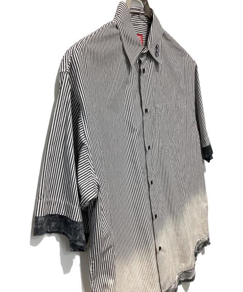 DIESEL（ディーゼル）DIESEL (ディーゼル) S-TRAX 半袖シャツ グレー サイズ:44の古着・服飾アイテム