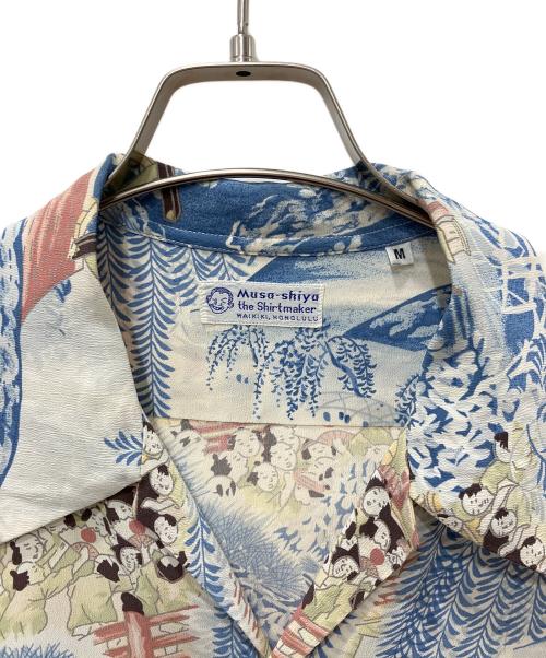 musa-shiya（ムサシヤ）musa-shiya (ムサシヤ) Sun Surf (サンサーフ) オープンカラーシャツ アイボリー サイズ:Mの古着・服飾アイテム