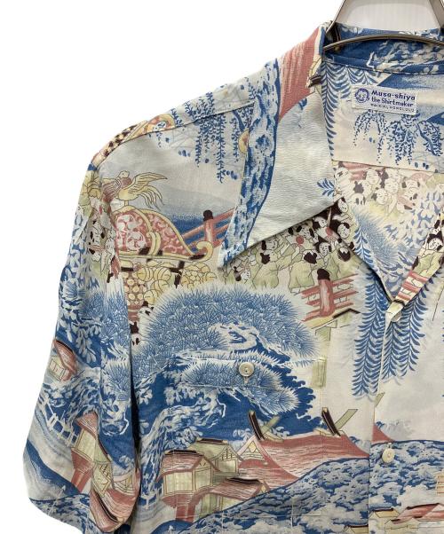musa-shiya（ムサシヤ）musa-shiya (ムサシヤ) Sun Surf (サンサーフ) オープンカラーシャツ アイボリー サイズ:Mの古着・服飾アイテム