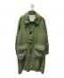 PERIOD FEATURES（ピリオドフューチャーズ）の古着「Block Print Soutien Collar Coat」｜GREEN STRIPE
