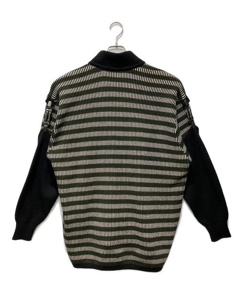 ISSEY MIYAKE MEN（イッセイミヤケメン）ISSEY MIYAKE MEN (イッセイミヤケメン) ニットジャケット グリーン サイズ:Fの古着・服飾アイテム