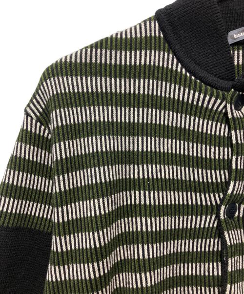 ISSEY MIYAKE MEN（イッセイミヤケメン）ISSEY MIYAKE MEN (イッセイミヤケメン) ニットジャケット グリーン サイズ:Fの古着・服飾アイテム