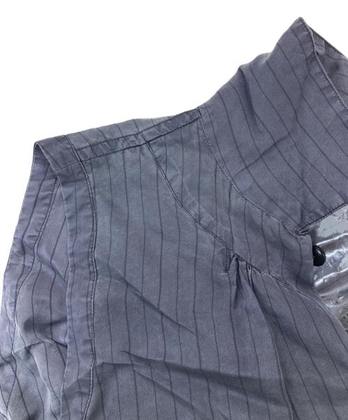 Y's（ワイズ）Y's (ワイズ) ストライプノースリーブワンピース グレー サイズ:1の古着・服飾アイテム
