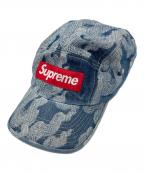 SUPREMEシュプリーム）の古着「flames jacquard denim camp cap」｜インディゴ