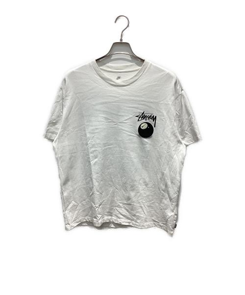 NIKE（ナイキ）NIKE (ナイキ) stussy (ステューシー) 8 Ball Tシャツ ホワイト サイズ:Lの古着・服飾アイテム