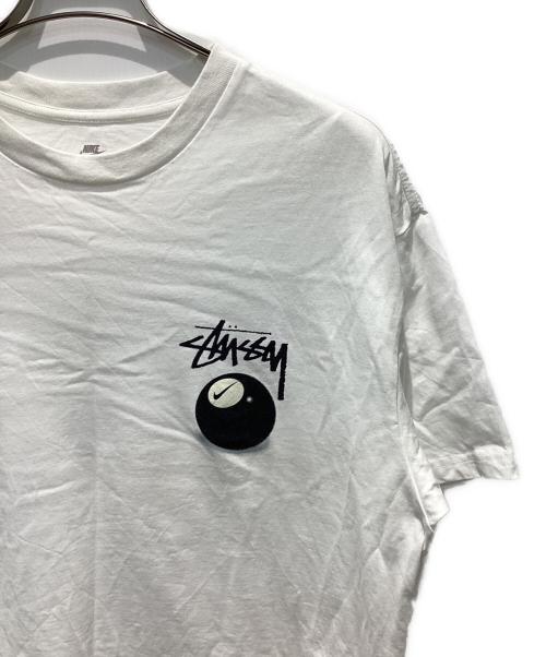 NIKE（ナイキ）NIKE (ナイキ) stussy (ステューシー) 8 Ball Tシャツ ホワイト サイズ:Lの古着・服飾アイテム