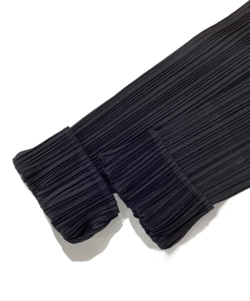 PLEATS PLEASE（プリーツプリーズ）PLEATS PLEASE (プリーツプリーズ) BASICS プリーツロングカーディガン ブラック サイズ:3の古着・服飾アイテム