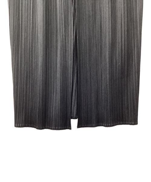 PLEATS PLEASE（プリーツプリーズ）PLEATS PLEASE (プリーツプリーズ) BASICS プリーツロングカーディガン ブラック サイズ:3の古着・服飾アイテム
