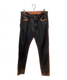 DIESEL（ディーゼル）の古着「D-STRUKT JOGG/コーティングパンツ」｜ブラウン×ブラック