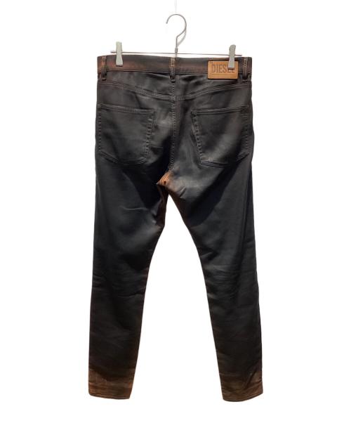 DIESEL（ディーゼル）DIESEL (ディーゼル) D-STRUKT JOGG/コーティングパンツ ブラウン×ブラック サイズ:W32の古着・服飾アイテム