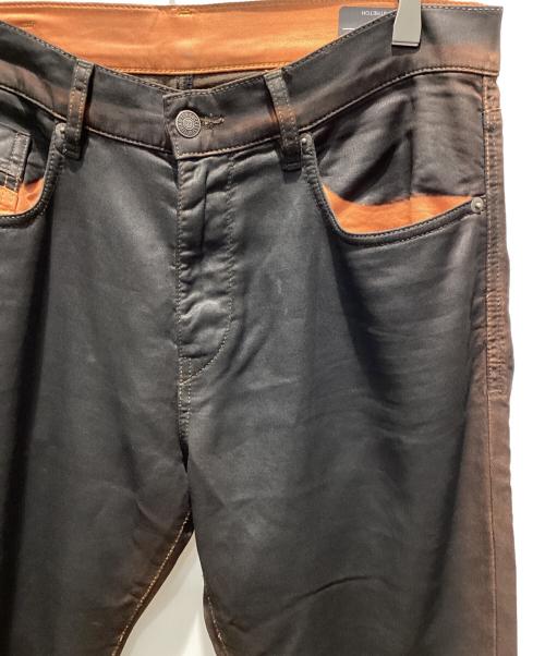 DIESEL（ディーゼル）DIESEL (ディーゼル) D-STRUKT JOGG/コーティングパンツ ブラウン×ブラック サイズ:W32の古着・服飾アイテム