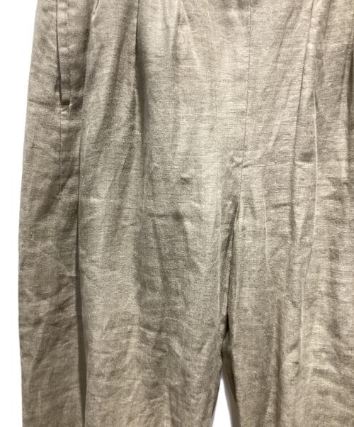 NICENESS（ナイスネス）NICENESS (ナイスネス) 接結リネンガーゼースポーツスラックスリネンパンツ ベージュ サイズ:Lの古着・服飾アイテム