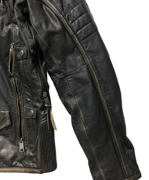 HARLEY-DAVIDSON（ハーレーダビッドソン）HARLEY-DAVIDSON (ハーレーダビッドソン) Triple Vent Detonator Distressed Leather Jacket ブラック サイズ:Mの古着・服飾アイテム