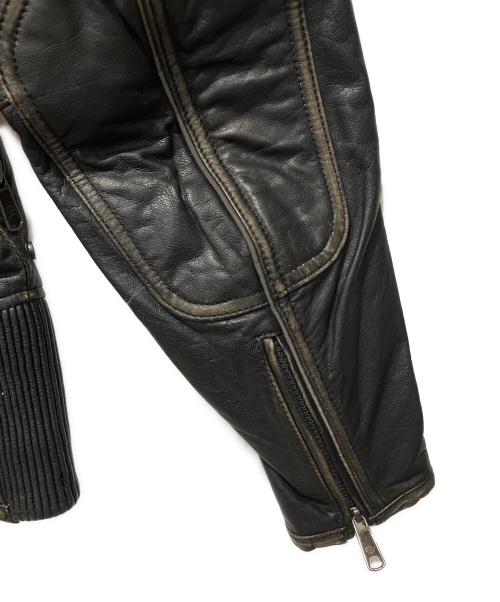 HARLEY-DAVIDSON（ハーレーダビッドソン）HARLEY-DAVIDSON (ハーレーダビッドソン) Triple Vent Detonator Distressed Leather Jacket ブラック サイズ:Mの古着・服飾アイテム