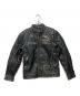 HARLEY-DAVIDSON（ハーレーダビッドソン）の古着「Triple Vent Detonator Distressed Leather Jacket」｜ブラック