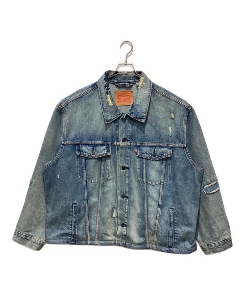 LEVI'S（リーバイス）LEVI'S (リーバイス) ダメージデニムジャケット インディゴ サイズ:４XLの古着・服飾アイテム