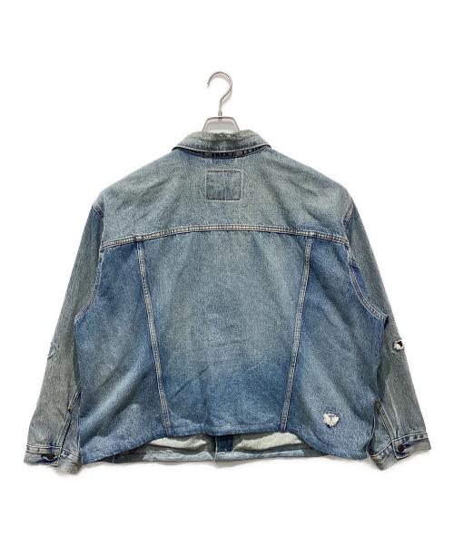 LEVI'S（リーバイス）LEVI'S (リーバイス) ダメージデニムジャケット インディゴ サイズ:４XLの古着・服飾アイテム