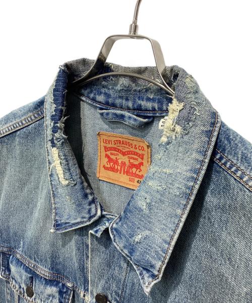 LEVI'S（リーバイス）LEVI'S (リーバイス) ダメージデニムジャケット インディゴ サイズ:４XLの古着・服飾アイテム
