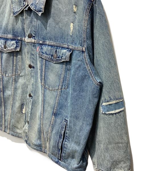 LEVI'S（リーバイス）LEVI'S (リーバイス) ダメージデニムジャケット インディゴ サイズ:４XLの古着・服飾アイテム