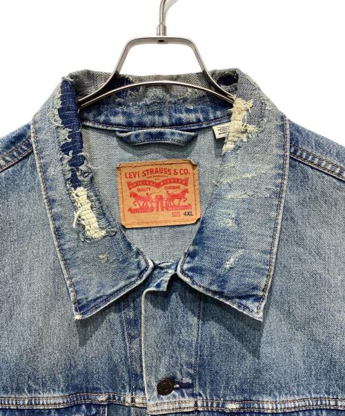 LEVI'S（リーバイス）LEVI'S (リーバイス) ダメージデニムジャケット インディゴ サイズ:４XLの古着・服飾アイテム