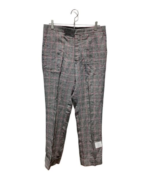 Thom Browne（トムブラウン）Thom Browne (トムブラウン) リネンチェックパンツ グレー サイズ:不明の古着・服飾アイテム