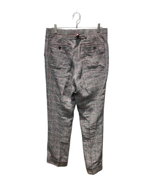 Thom Browne（トムブラウン）Thom Browne (トムブラウン) リネンチェックパンツ グレー サイズ:不明の古着・服飾アイテム