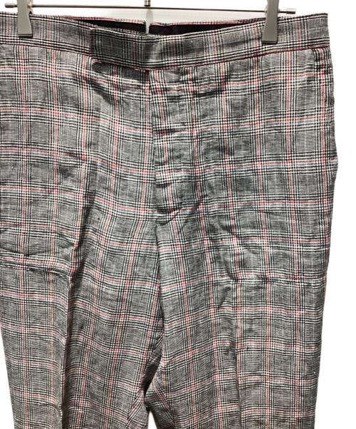 Thom Browne（トムブラウン）Thom Browne (トムブラウン) リネンチェックパンツ グレー サイズ:不明の古着・服飾アイテム