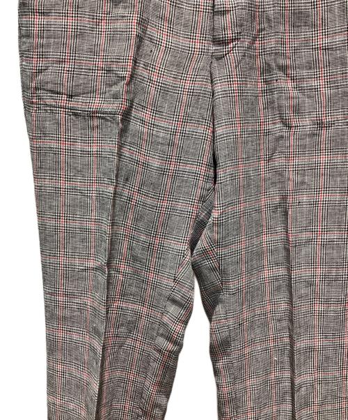 Thom Browne（トムブラウン）Thom Browne (トムブラウン) リネンチェックパンツ グレー サイズ:不明の古着・服飾アイテム