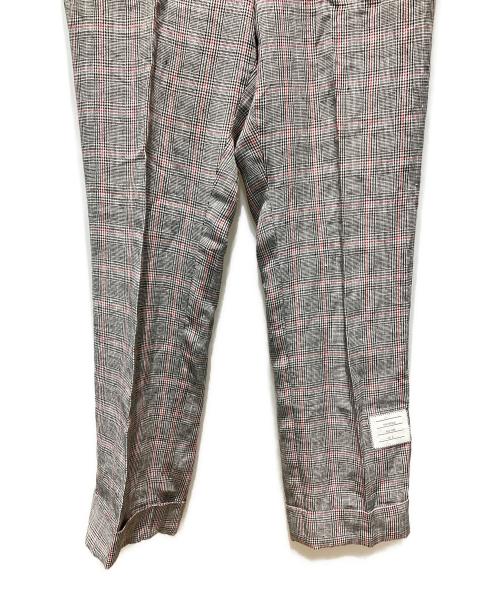 Thom Browne（トムブラウン）Thom Browne (トムブラウン) リネンチェックパンツ グレー サイズ:不明の古着・服飾アイテム