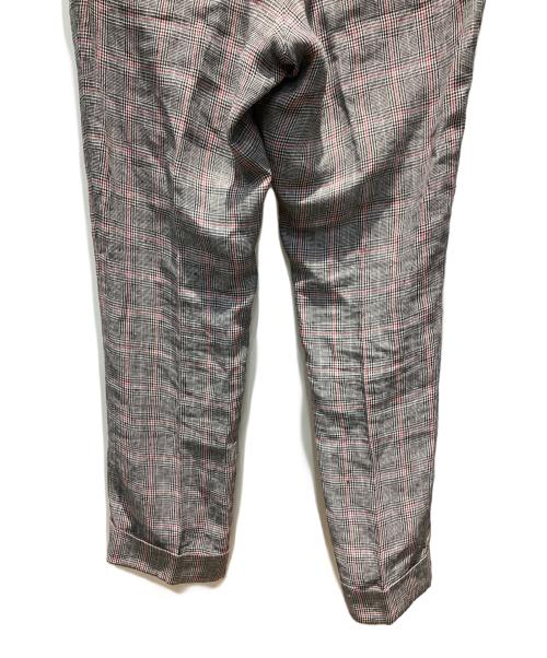 Thom Browne（トムブラウン）Thom Browne (トムブラウン) リネンチェックパンツ グレー サイズ:不明の古着・服飾アイテム